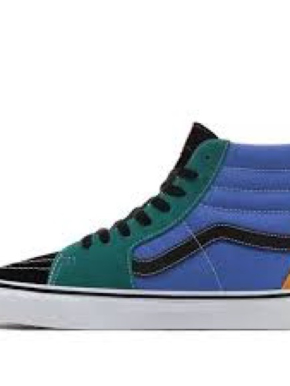 Vans High-Top Skate Shoe in Blue, Teal & Black